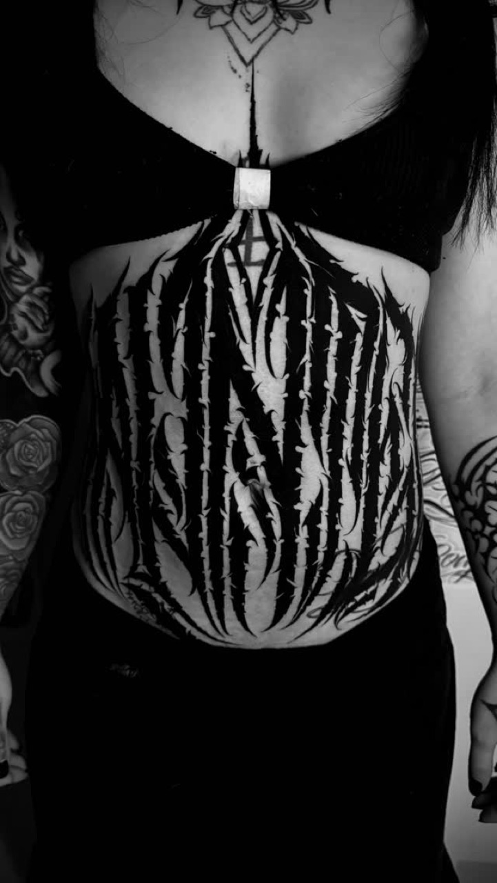 Lettering and script tattoo by Coop at Yes Electric Tattoo